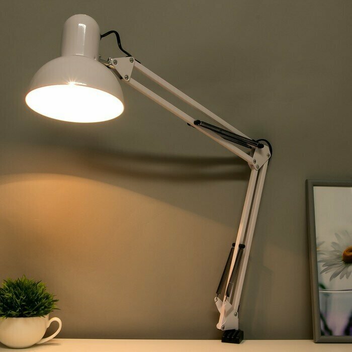 Настольная лампа на струбцине шнур м - фотография № 3