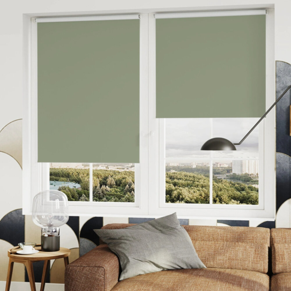 фото Рулонная штора Legrand Титан 72,5х175 см олива