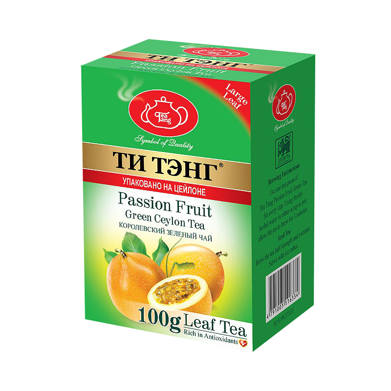 Чай зелёный - Пэшнфрут, Ти Тэнг, картон, 100 г.