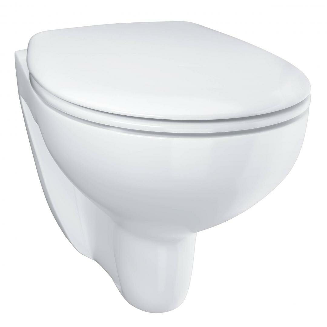 Унитаз подвесной безободковый GROHE Bau Ceramic 39351000 с сиденьем (с микролифтом), альпин-белый