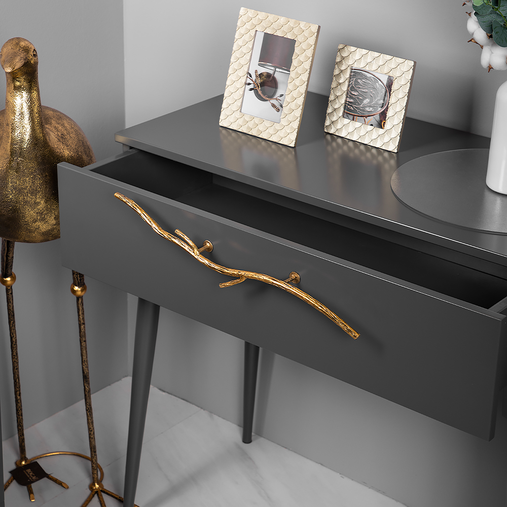 Ручка скоба мебельная BOGACHO Арт Бранч long бронзового цвета ручная работа - фотография № 3