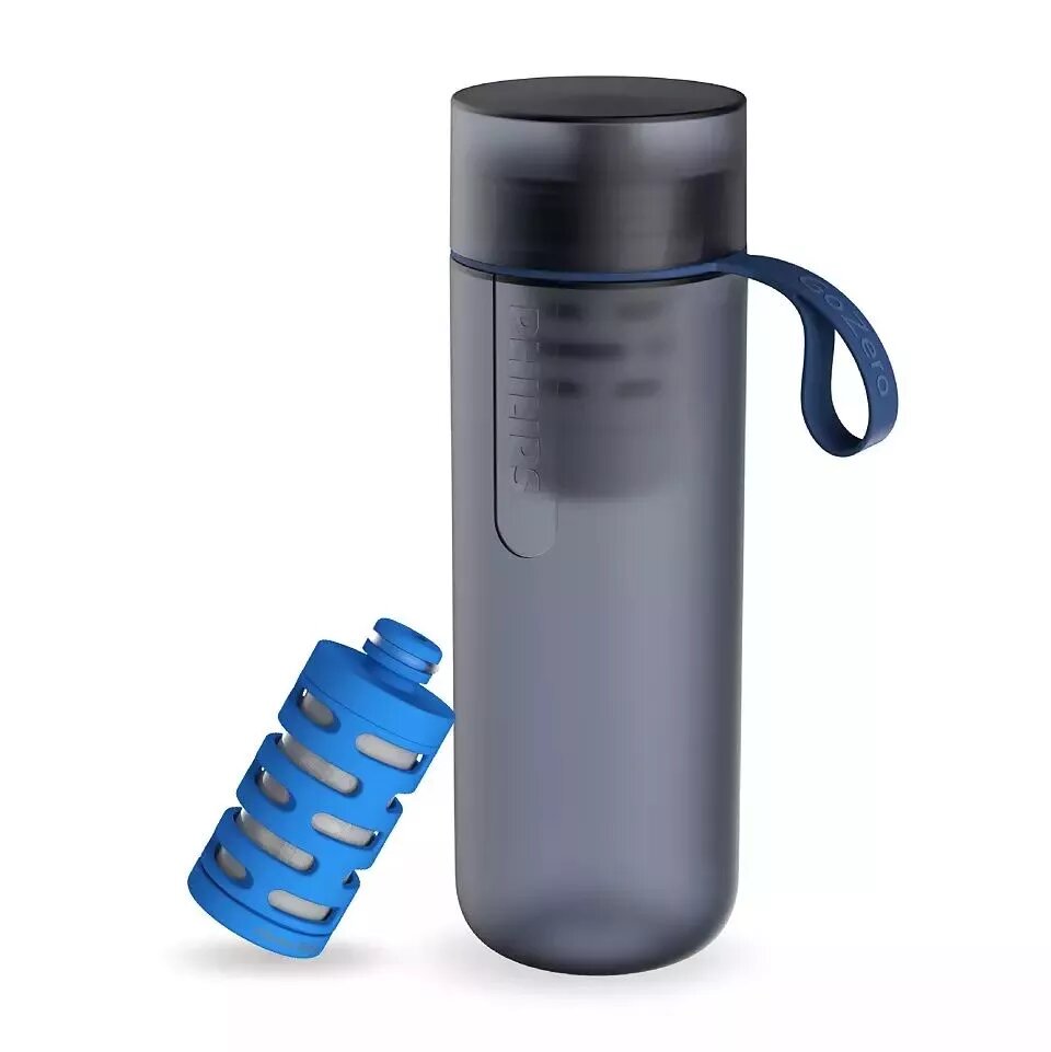 PHILIPS Бутылка-фильтр для фитнеса и спорта, темно-синий AWP2712BLR/58 Комплект 3 штуки