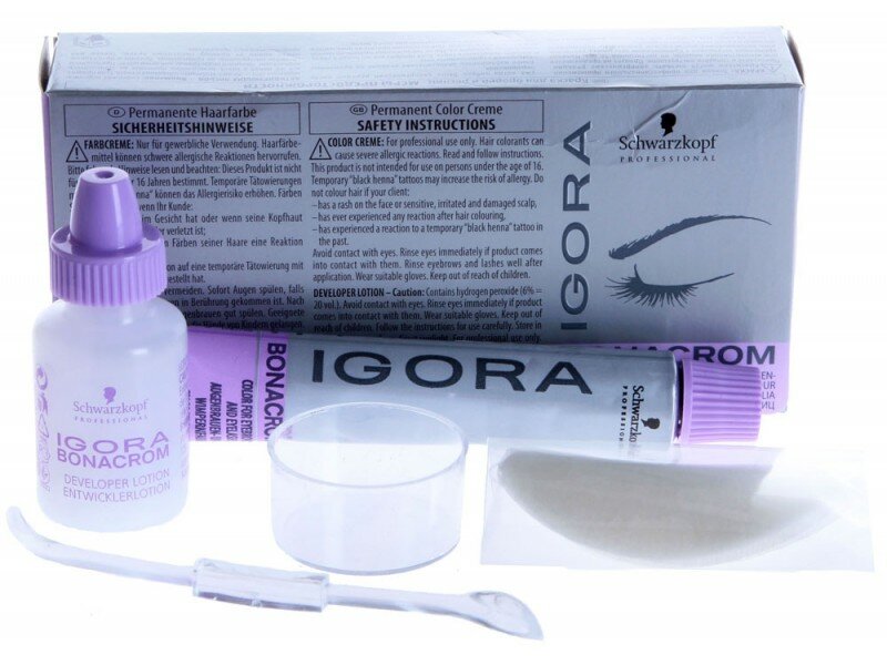 Краска для бровей и ресниц набор Schwarzkopf Professional Igora Bonacrom коричневая 10мл + 15мл.