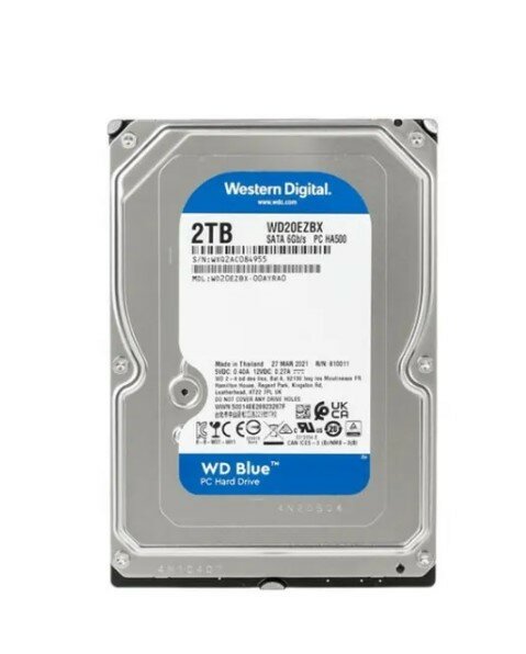 Жесткий диск WD Original Sata-iii 2Tb Wd20ezbx Blue (7200rpm) 256Mb 3.5" Wd20ezbx