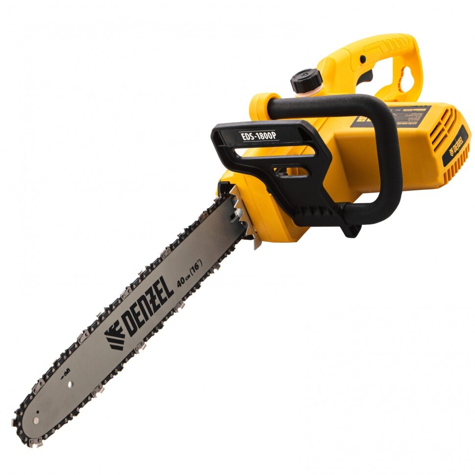 фото Пила цепная электрическая EDS-1800P, 1.8 кВт,поперечная, шина 40 см, шаг 3/8, паз 1.3 мм, 57 звеньев Denzel