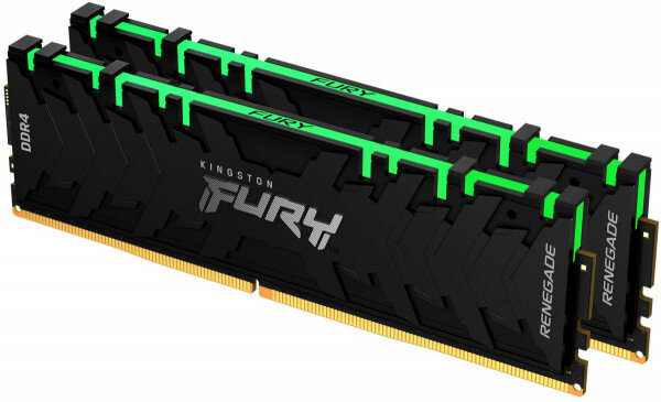 Оперативная память Kingston 64GB 3600MHz DDR4 CL18 DIMM (Kit of 2) FURY Renegade RGB KF436C18RBAK2/64