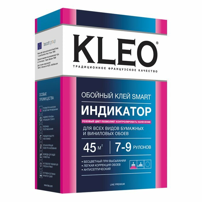 Клей для бумажных и виниловых обоев KLEO INDICATOR 7-9рул 200гр