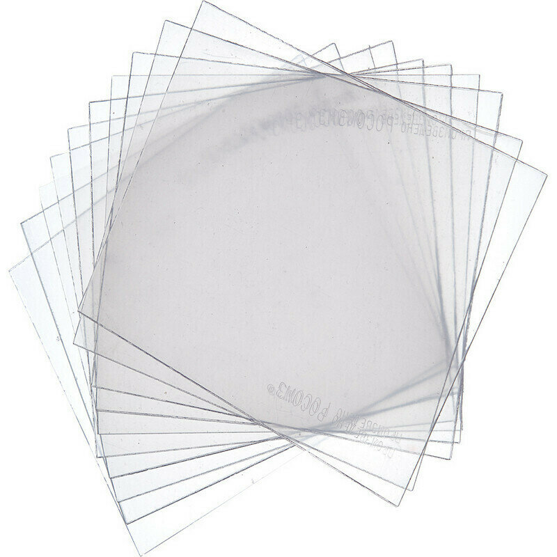 Стекло для сварочной маски Стекла для маски сварщика покр (110х90мм) 10шт (арт пр 00230) - фотография № 2