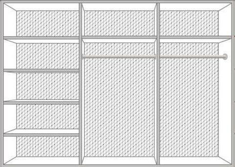 Шкаф 6-ти дверный Alba Диана цвет бежевый - фотография № 2