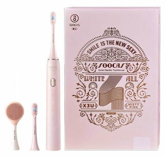 Электрическая зубная щетка Soocas Sonic Electric Toothbrush X3U Set Freshen Your Breath (Pink) - фотография № 4
