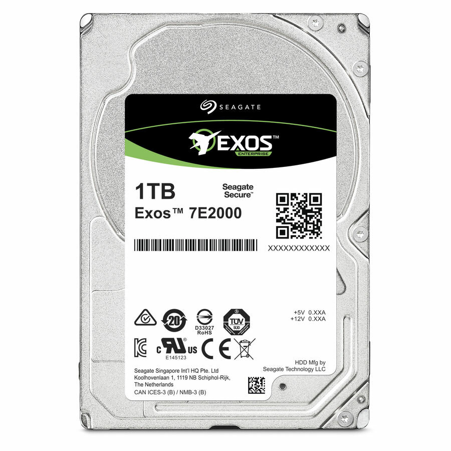 Seagate Жесткий диск 1ТБ 2.5 Seagate Exos 7E2000 ST1000NX0333, 7200об./мин., 128МБ (SAS) (oem)