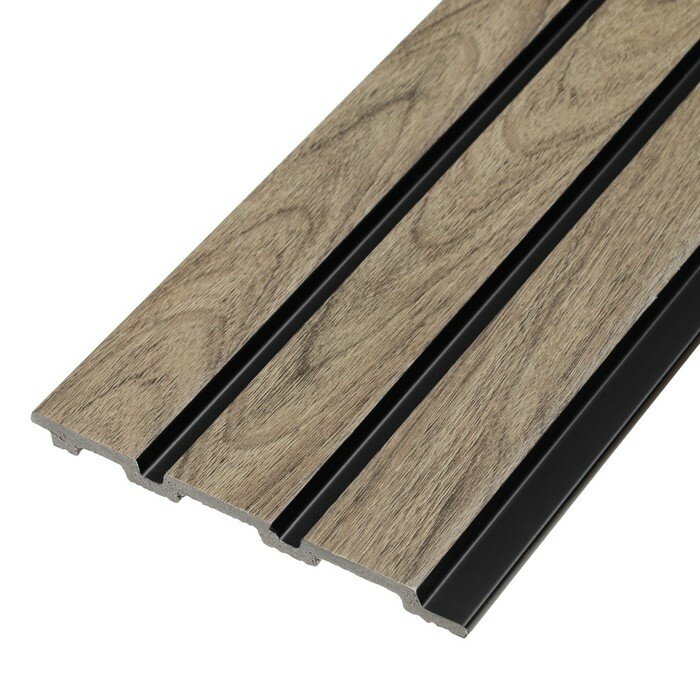 фото Панели 3D RAIL из вспененного полистирола Дуб антик 2800х120х10 мм