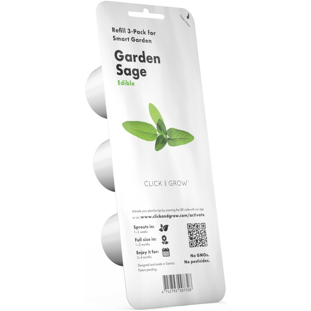 Набор картриджей для умного сада Click and Grow Refill 3-Pack Шалфей (Garden Sage) - фотография № 1