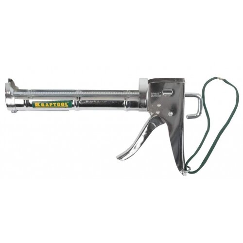 KRAFTOOL Пистолет KRAFTOOL "INDUSTRIE" для герметиков, полукорпусной, хромированный, 320мл