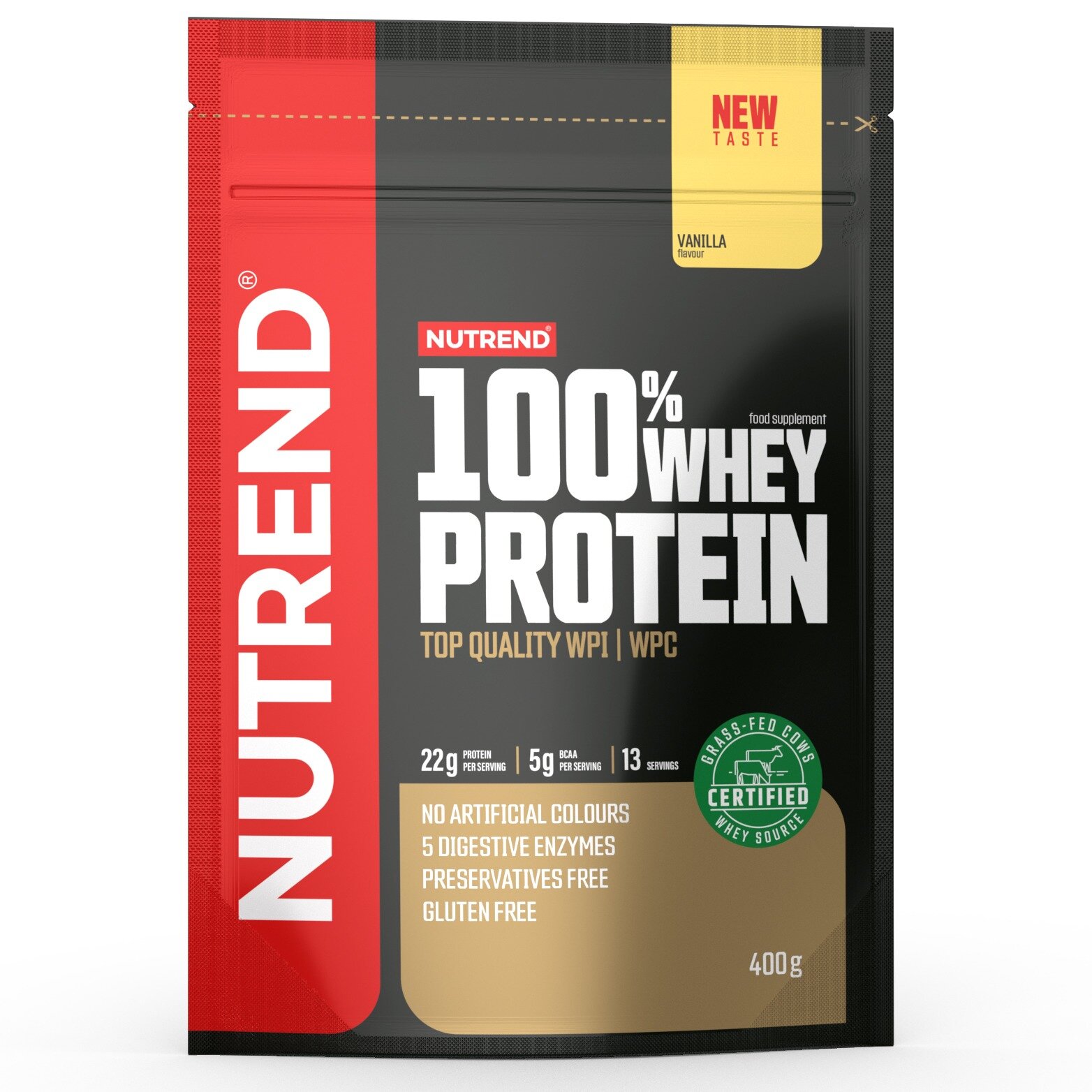 Сывороточный протеин NUTREND 100% WHEY PROTEIN 400 г, Ваниль