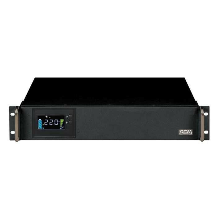 Источник бесперебойного питания Powercom King Pro RM, Line-Interactive, 1500VA/1200W, Rack mount 2U, IEC, Serial+USB, SmartSlot, LCD, black (1152600)