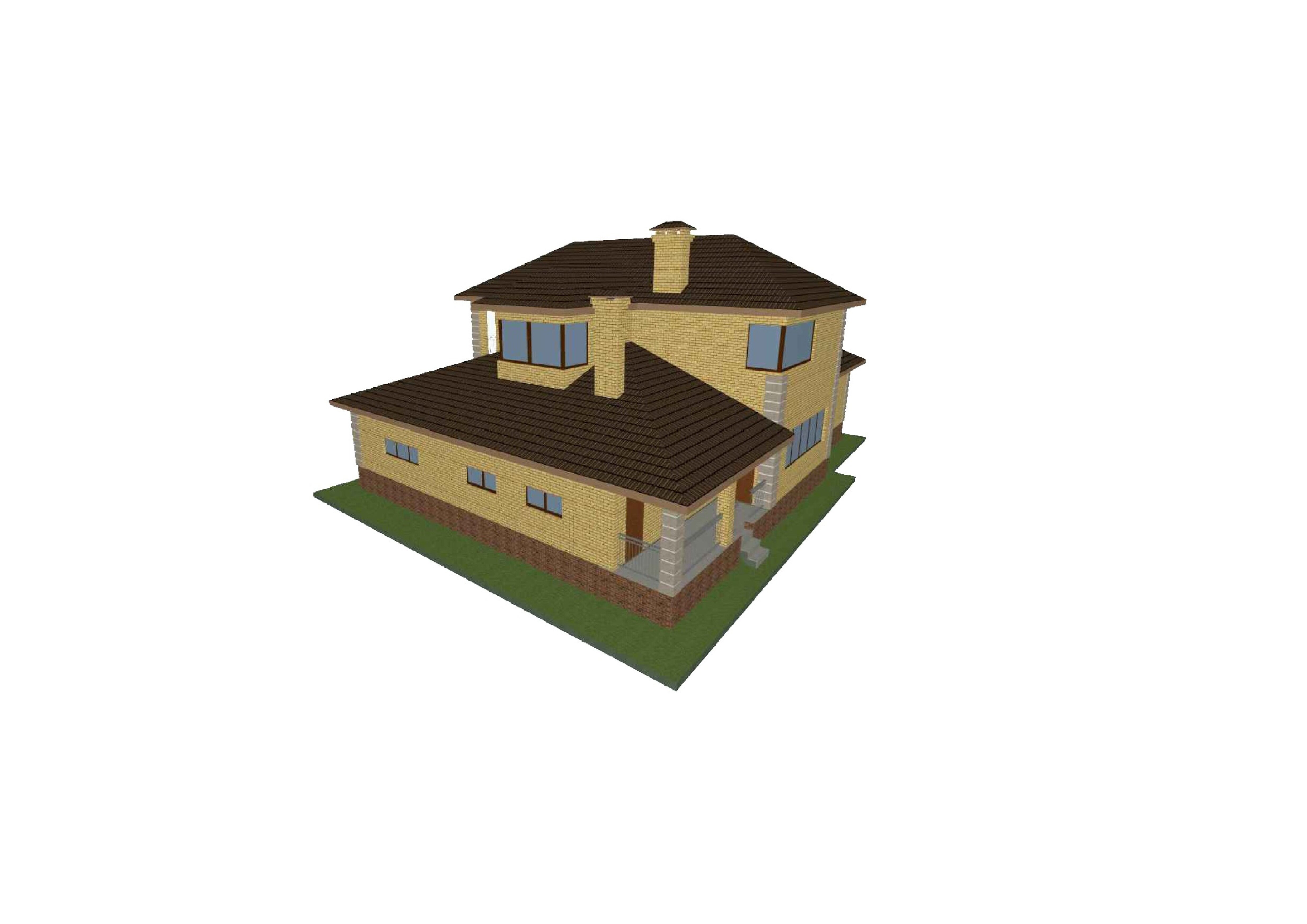 Готовый проект жилого дома 15-0049 (287,47 м2, 14,78*14,64 м, газобетонный блок 400 мм, облицовочный кирпич) - фотография № 6
