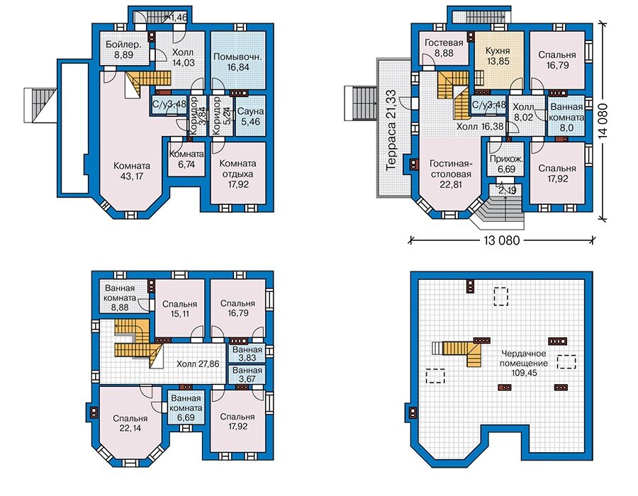 Проект дома Plans-42-35 (373 кв.м, кирпич) - фотография № 3