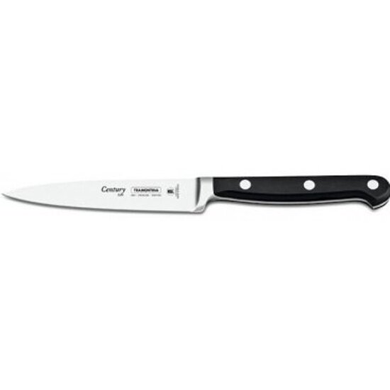 Нож кухонный Tramontina Century (24010/104) стальной лезв.101.6мм прямая заточка серебристый подар.к - фото №1