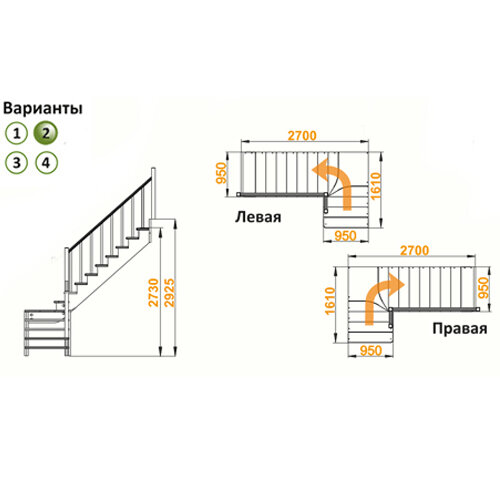 Лестница К-031м/2 П сосна (5 уп.) - фотография № 2