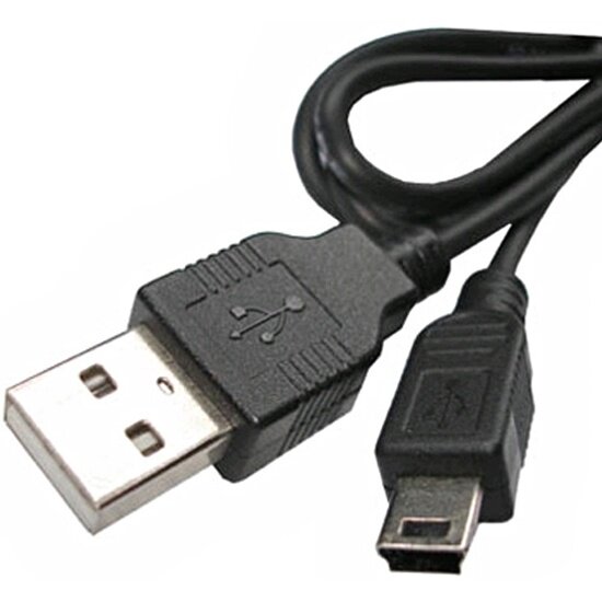 Кабель Type-A miniUSB 1.8м 5bites UC5007-018C круглый черный - фото №1