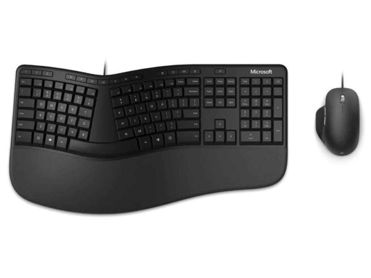 Комплект проводной клавиатура+мышь Microsoft Ergonomic Desktop, Черный RJU-00011