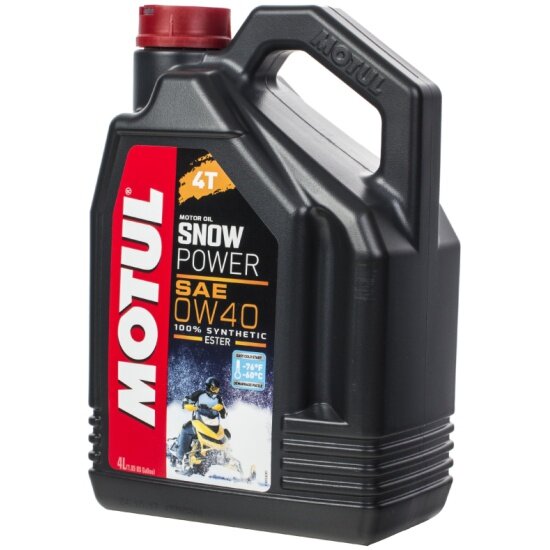 Моторное масло MOTUL Snowpower 4T 0W-40 для снегоходов, 4 л (замена для 101231)