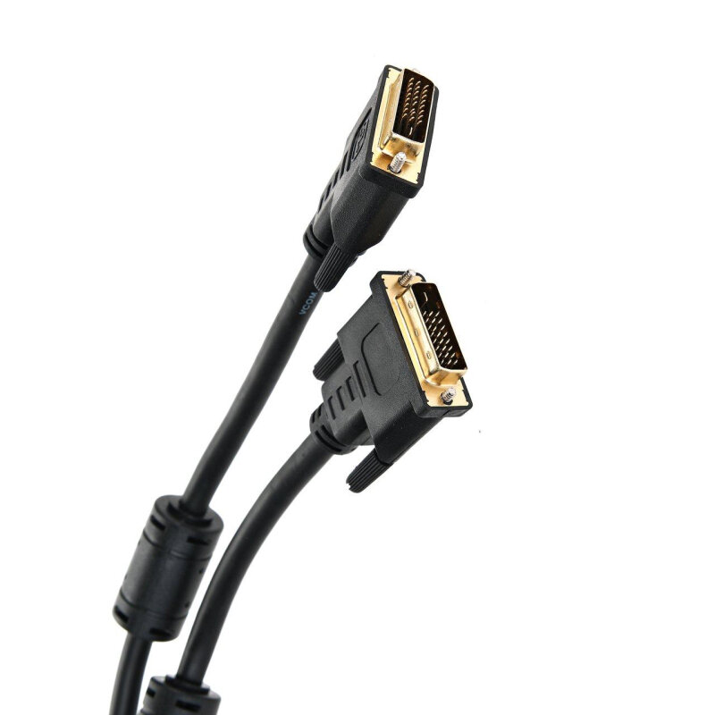 Кабель DVI - DVI Dual Link, M/M, 1.8 м, 2 фильтра, Vcom, VDV6300-1.8M