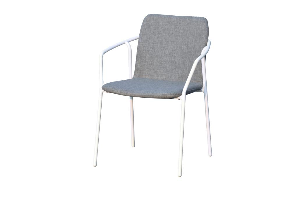 "Марокко" стул из текстилена nanotex, алюминиевый каркас, серый