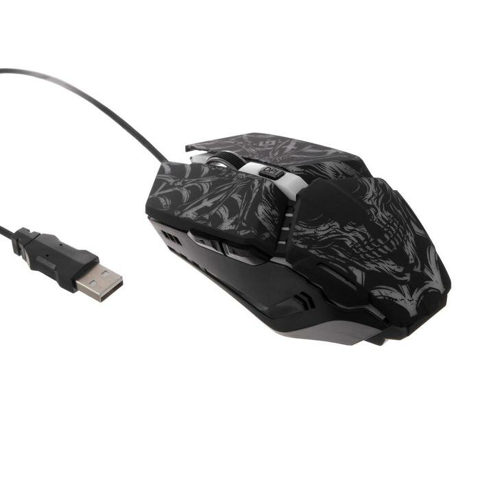 Мышь Defender Prototype GM-670L игровая проводная 6 кнопок подсветка 3200 dpi USB чер