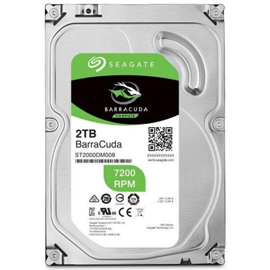 Жесткий диск SEAGATE Barracuda 3.5" 2Tb SATA III 256Mb 7200rpm (ST2000DM008)