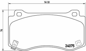 Колодки тормозные передние Chrysler 300c/300c Touring 04>12 Jeep Grand Cherokee III 06>10 BREMBO P11023