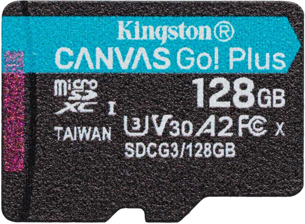 Kingston Флеш карта microSDXC 128Gb Class10 Kingston SDCG3/128GBSP Canvas Go! Plus w/o adapter
