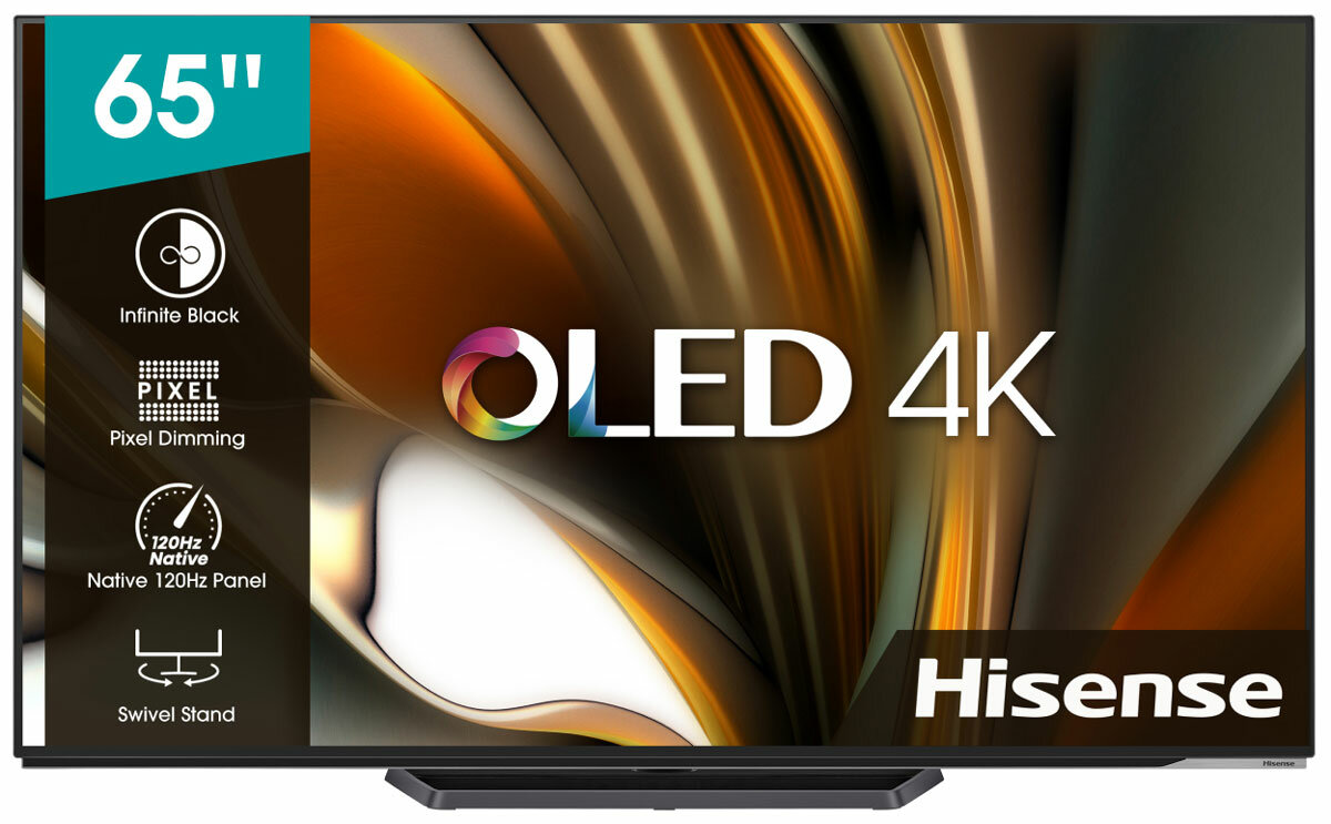 Телевизор Hisense 65A85H, 65", OLED, 4K Ultra HD, черный - фото №1