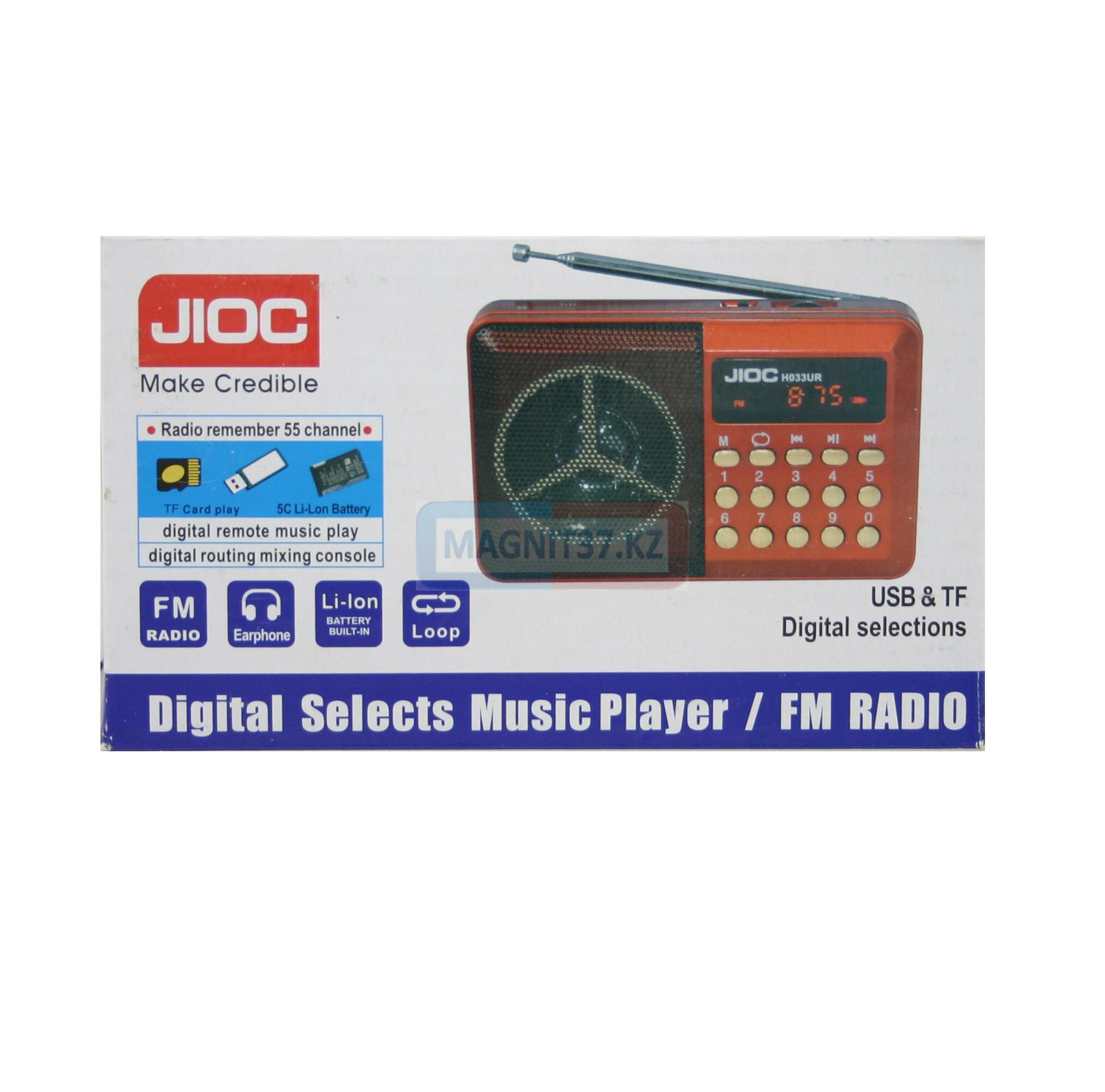 Компактный радиоприемник JIOC H099USB, MP3, USB, TF, AUX (красный)