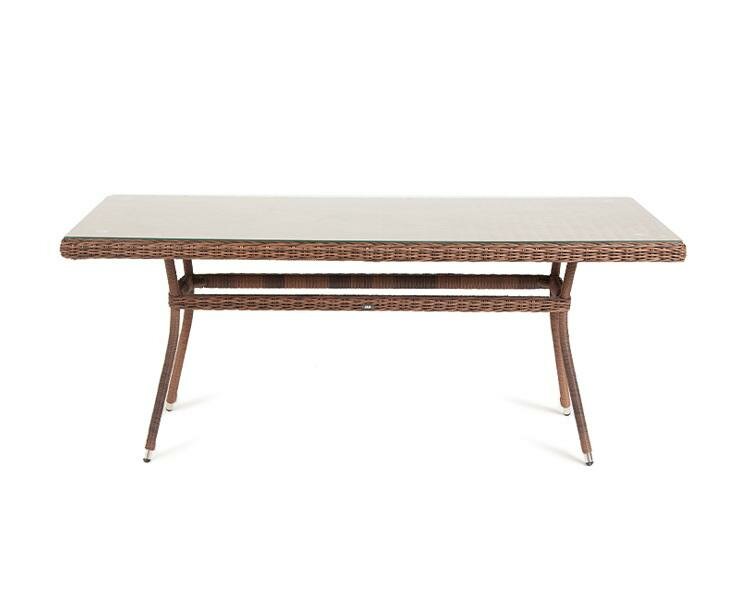 Стол 4SIS "Латте" плетеный стол из искусственного ротанга 200х90см, цвет коричневый арт. YH-T4766G-2 brown - фотография № 2