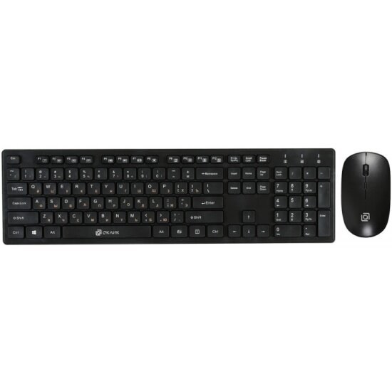 Комплект клавиатура и мышь OKLICK 240M беспроводная slim Multimedia (1091253)