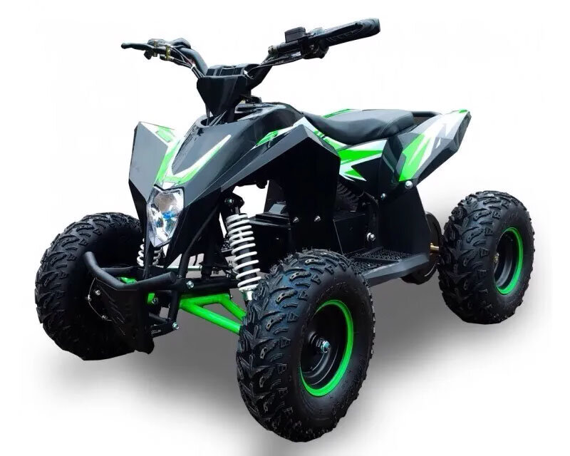 Детский квадроцикл бензиновый MOTAX GEKKON 90cc 1+1 (Реверс) черно-зеленый