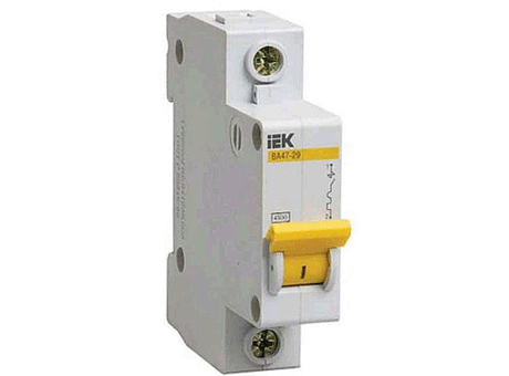 Модульный автоматический выключатель ВА47-29 1 полюс, 4А, х-ка B | код. MVA20-1-004-B | IEK ( 1шт. )
