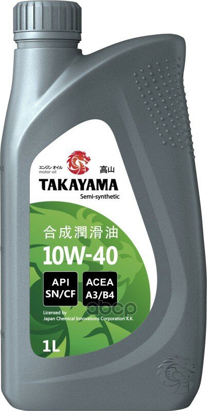 TAKAYAMA Takayama Sae 10w-40 Api Sn/Cf (1л) Пластик