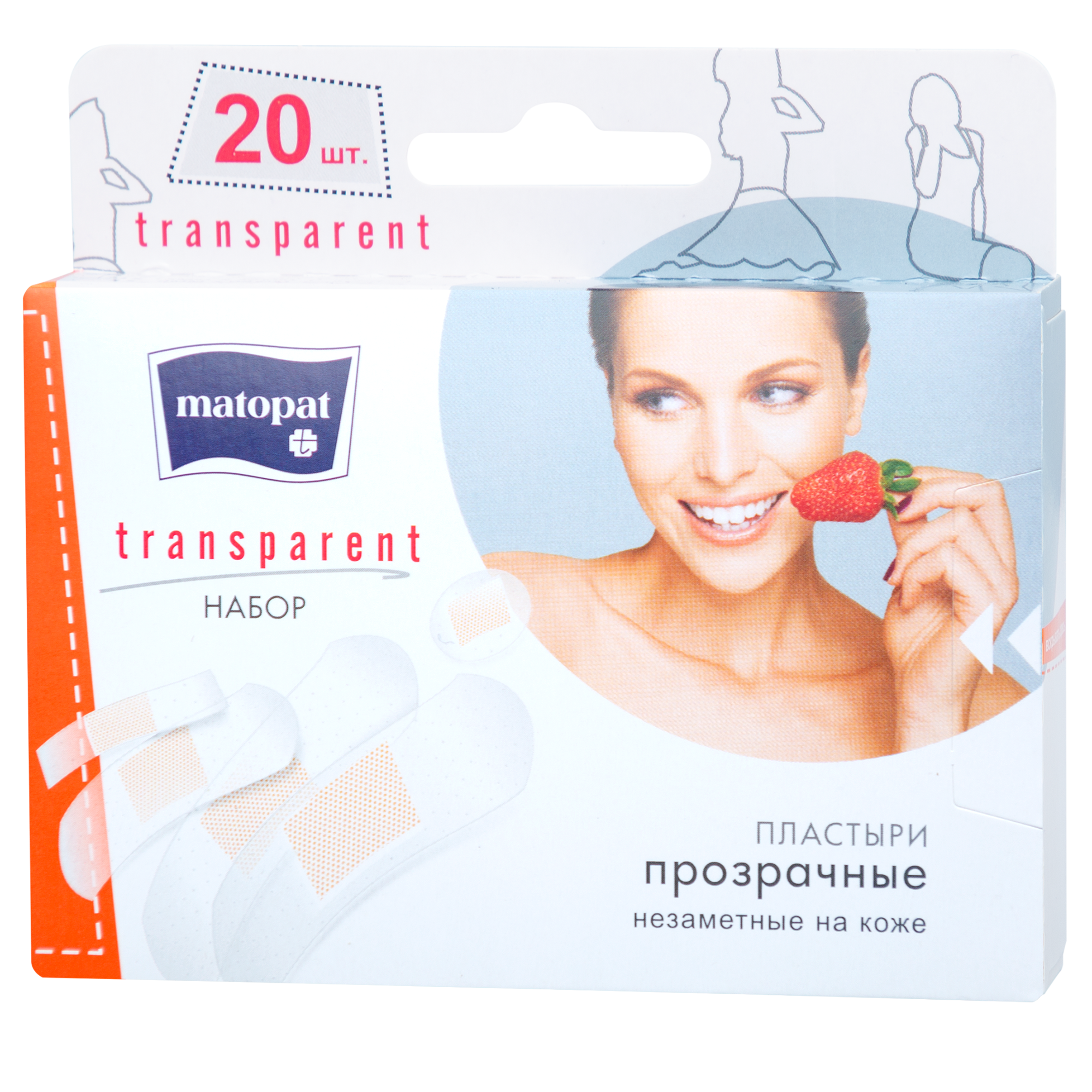 Matopat Transparent / Матопат Транспарент - пластырь, 5 размеров, 20 шт.