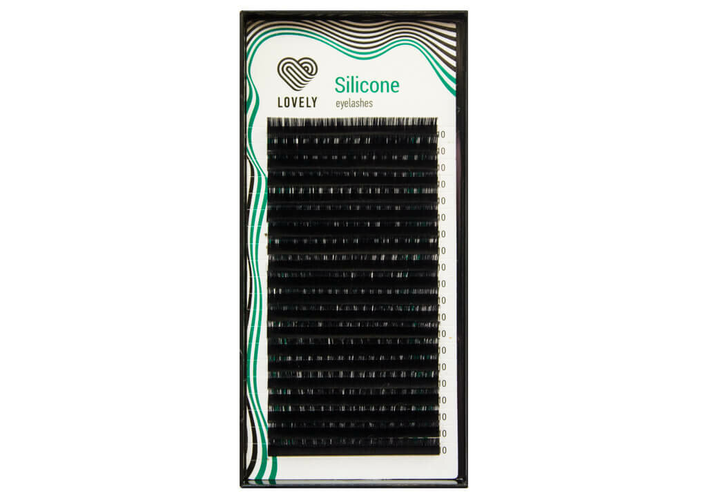 LOVELY Ресницы черные Silicone - 20 линий (изгиб CC; толщина 0,07; длина 10)