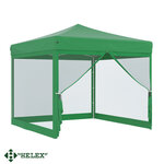 Тент-шатер быстросборный Helex 4351 3x3х3м полиэстер зеленый - изображение