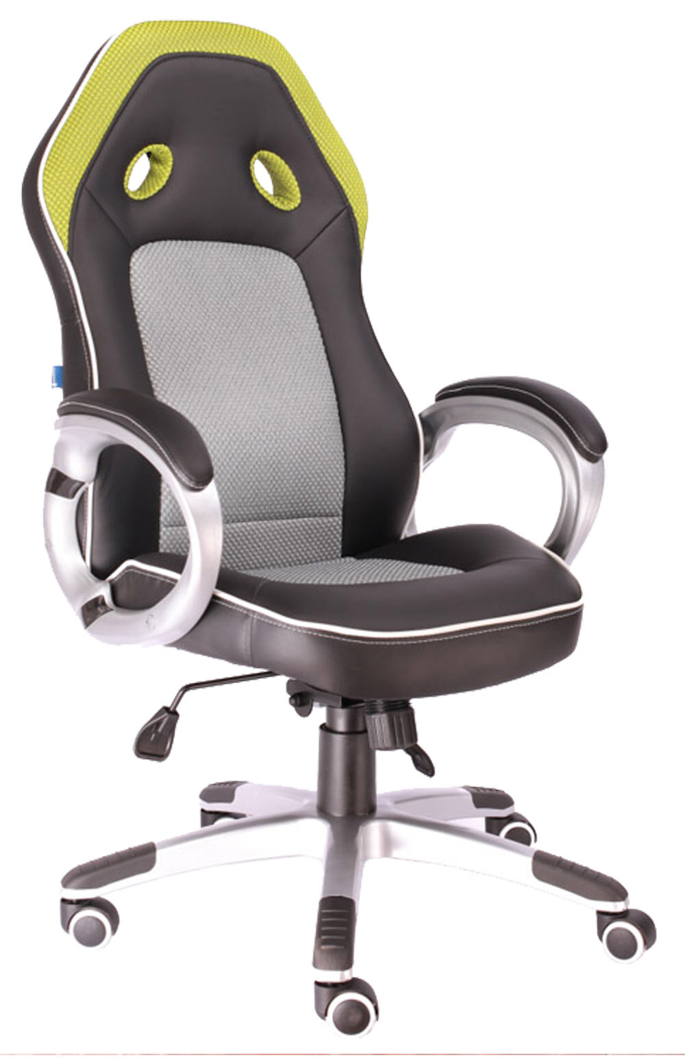 Кресло Everprof Геймерское кресло Everprof Drive TM Ткань+Экокожа Зеленый