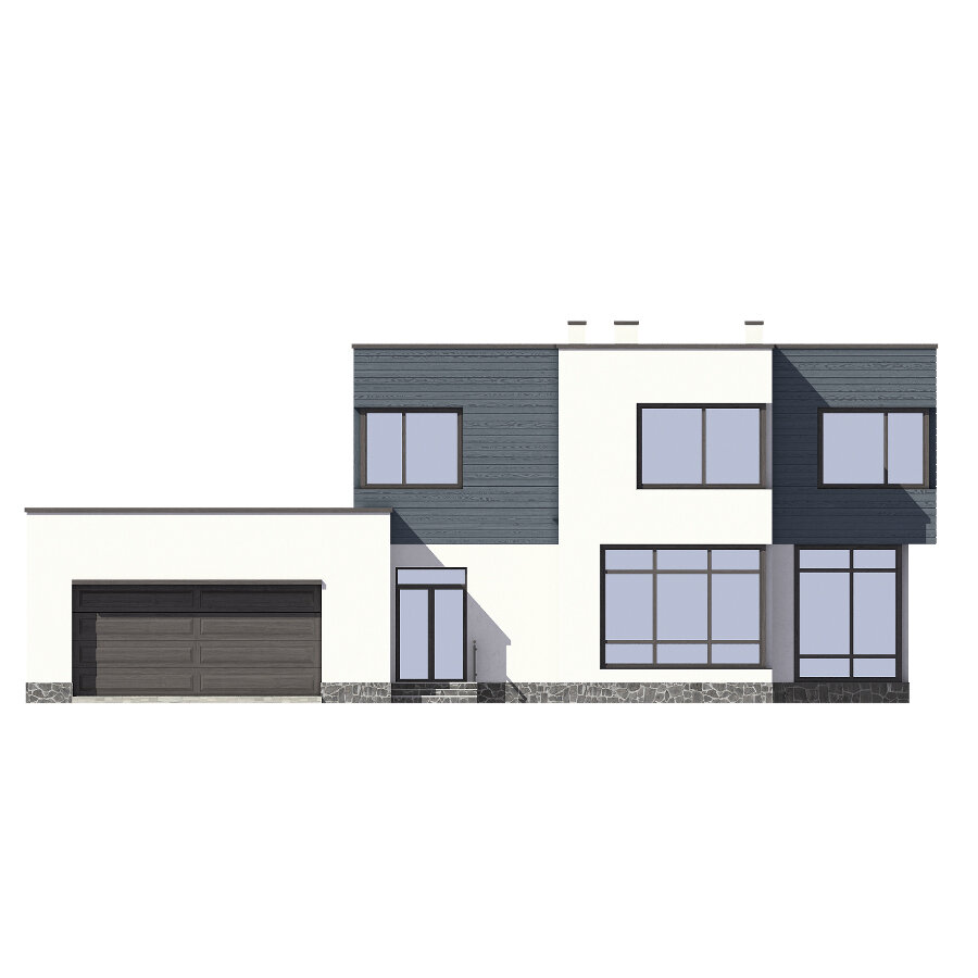 62-16-Catalog-Plans - Проект двухэтажного дома из газобетона с террасой - фотография № 4