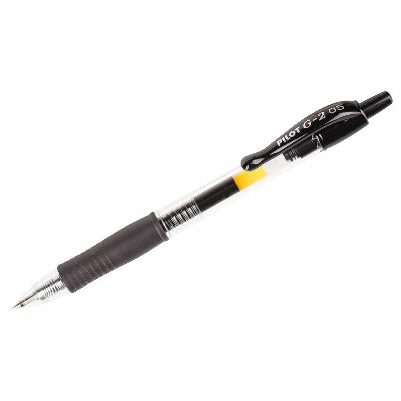 Ручка гелевая автоматическая Pilot "G-2" черная, 0,5мм, грип, 028684