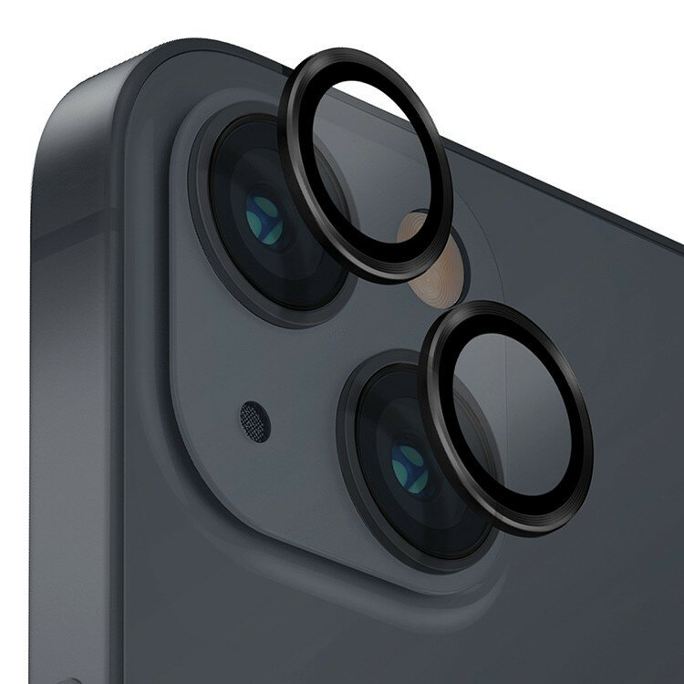 Защитное стекло Uniq Optix Camera Lens protector Aluminium (3 шт.) 0.25 мм для камеры iPhone 14/14 Plus цвет Черный (Black) (IP6.1-6.7M-LENSBLK)