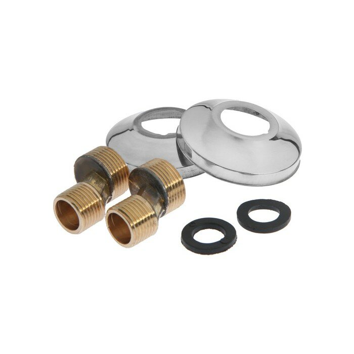 фото Эксцентрики для смесителя ZEIN, латунь, матовые отражатели, с прокладками, набор 2 шт.