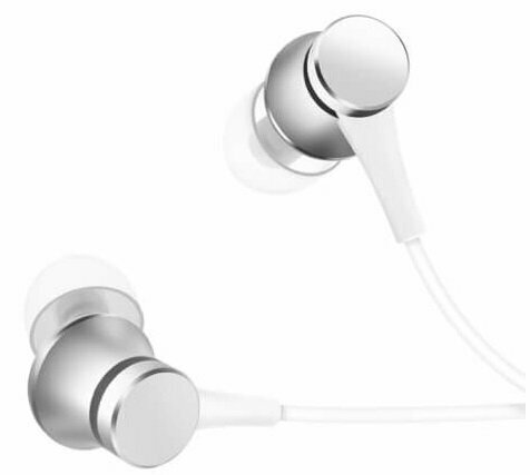 Наушники Xiaomi Mi In-Ear Basic ZBW4355TY серебристые, проводные, 1.25м, в ушной раковине