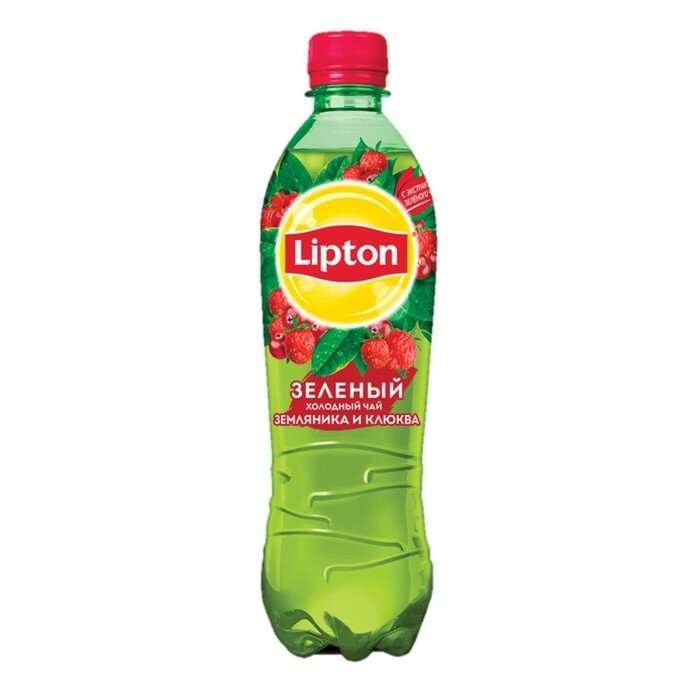 Чай холодный LIPTON зел Земляника-Клюква 1,5л ПЭТ